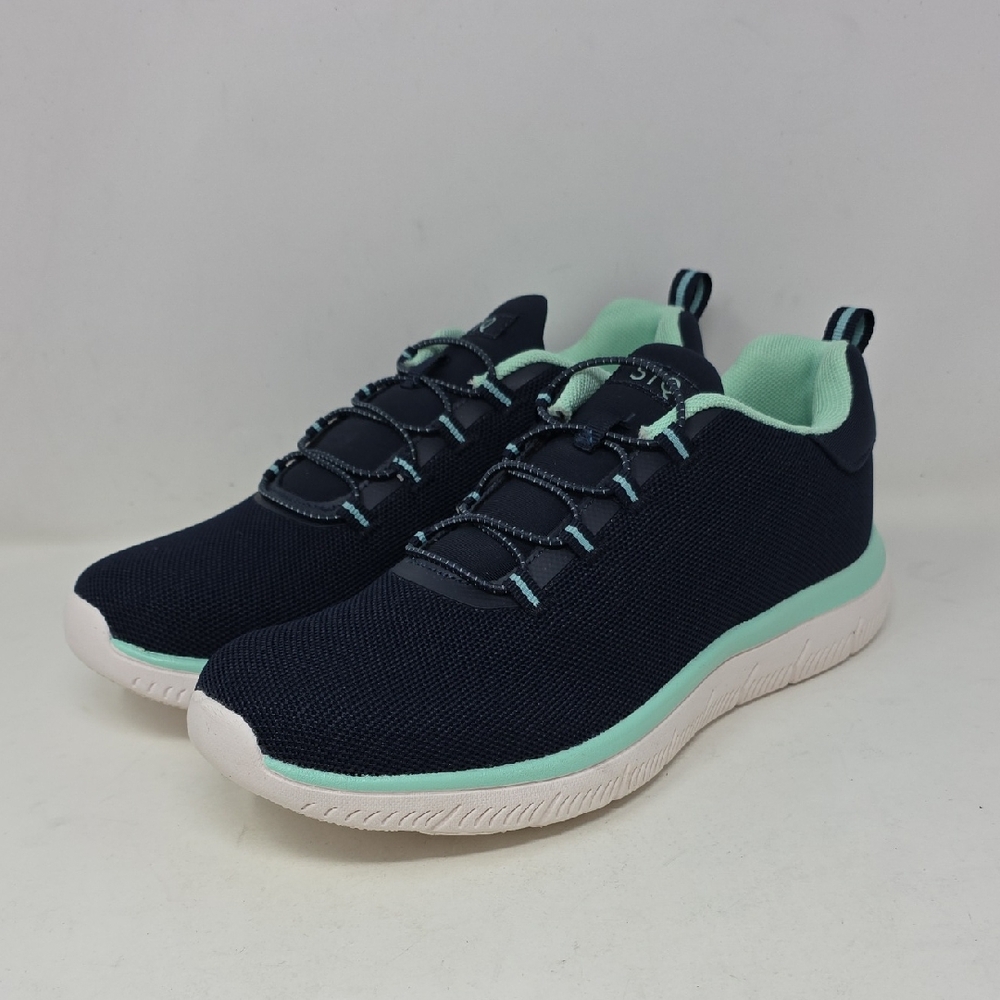 Stylish Women's Navy and Mint Sneakers Size 9
